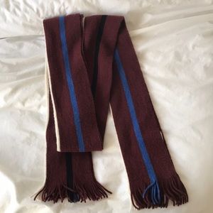 Uniqlo x JW Anderson maroon striped scarf